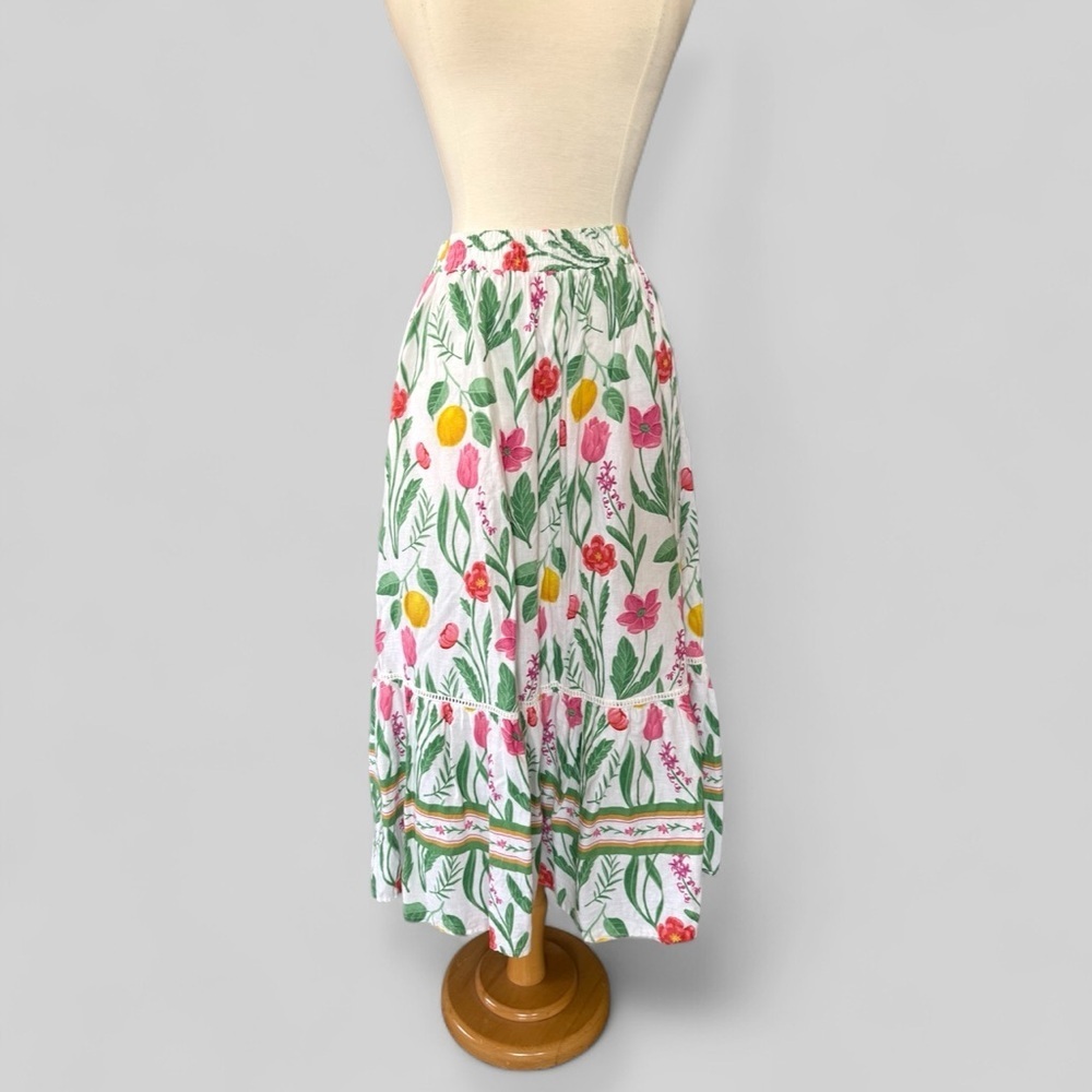 Rachel Zoe Linen Blend floral midi skirt - Picture 2 of 10